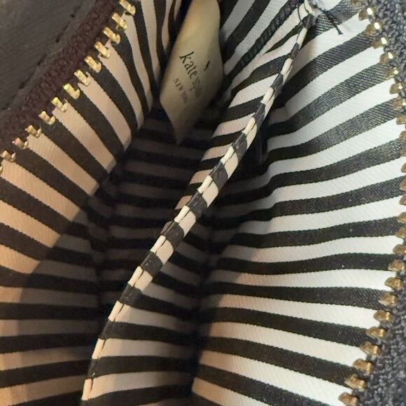 Kate Spade Saffiano Mini Sima Clutch Crossbody Purse Bag Minimal Metallic Gold - Picture 8 of 16